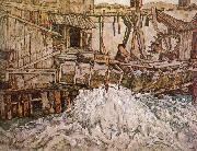Egon Schiele The Mill oil painting